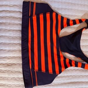 lululemon athletica Blue and Orange Striped Sports Bra